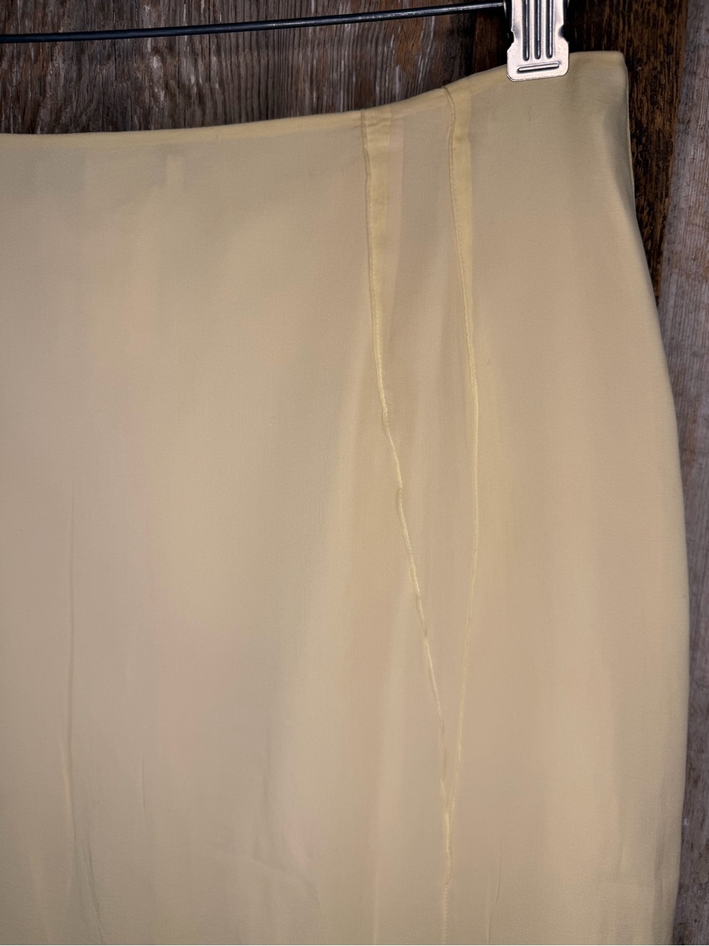 Jil Sander Silk Skirt Italy Pale Yellow Y2K Minimalist Luxe Midi Size 38/Small - Picture 8 of 16